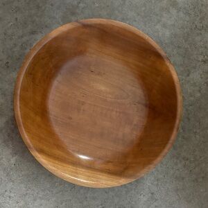 Natural Wood Hand Turned Serving Bowl